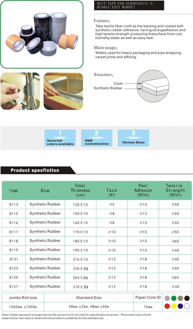 Wholesale Decorative Duct Tape Duct Adhesive Tape