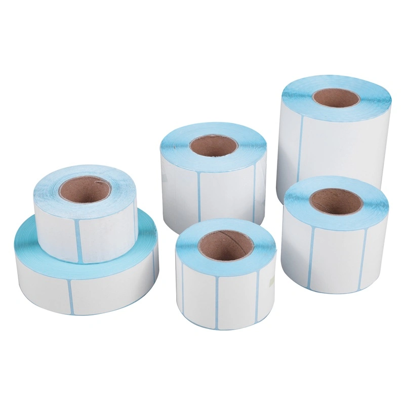 Wholesale Blank White Custom Printing Direct Thermal Barcode Paper Labels Sticker Rolls