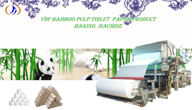 Paper Mill Plant Manufacturing Rice Straw Wood Bamboo Waste Paper Recycle Pulp Parent Paper Roll Facial Napkin Kitchen Tissue Toilet Paper Making Machine