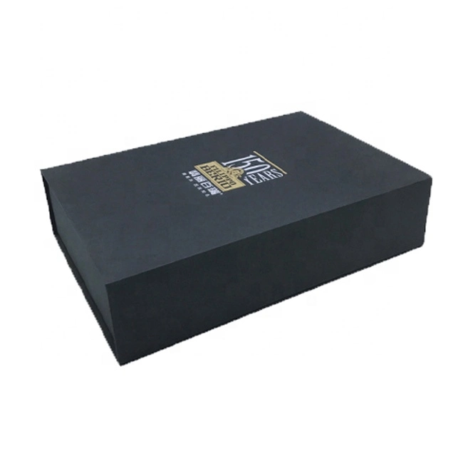 Custom Printed Black Magnetic Book Gift Box with Blister Insert for Luxury Wine Packaging