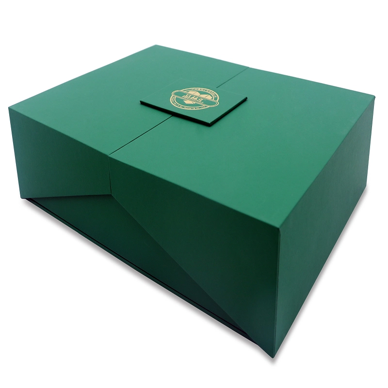 Custom Green PU Leather Premium Gift Wine Luxury Bottle Packaging Box Single Classical Single Green Gift Perfume Box