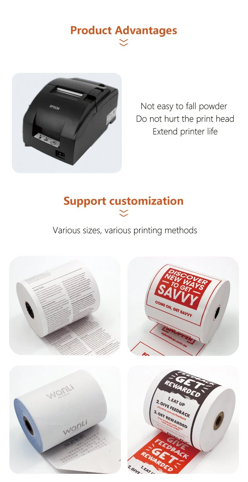 High Quality Waterproof for Sale Printer 57mm 80mm Thermal Paper Roll