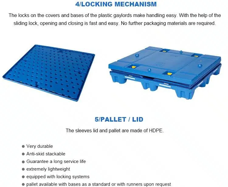 PP Honeycomb Collapsible Moving Plastic Pallet Box Foldable Bulk Pallet Container Plastic Pallet Box for Storage and Shipping