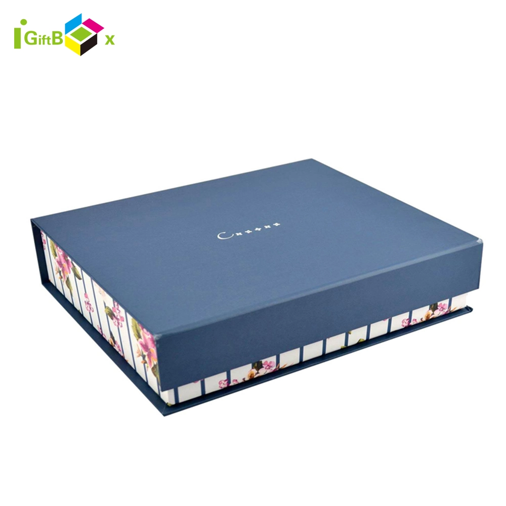 Deluxe Flip Top Cardboard Book-Shaped Box with Magnetic Closure