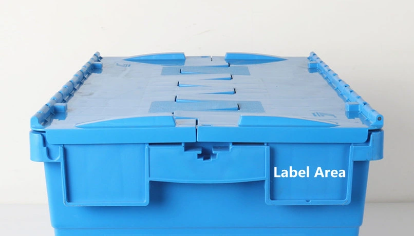 Bulk Stock Plastic Industrial Plastic Moving Turnover Tote Box for Cargo Shipping and Storing