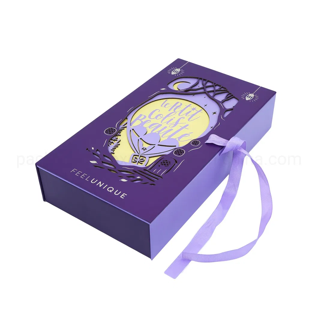 Book Style Black Magnetic Handmade Boxes Rigid Paper Packaging Gift Box with Coated Paper