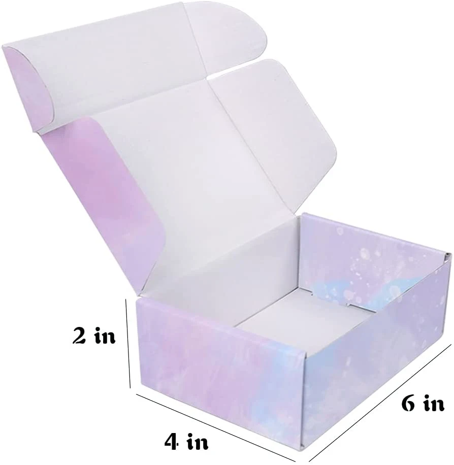 Purple-Blue Small Corrugated Mailing Purple Packaging Box for Packaging Small Business