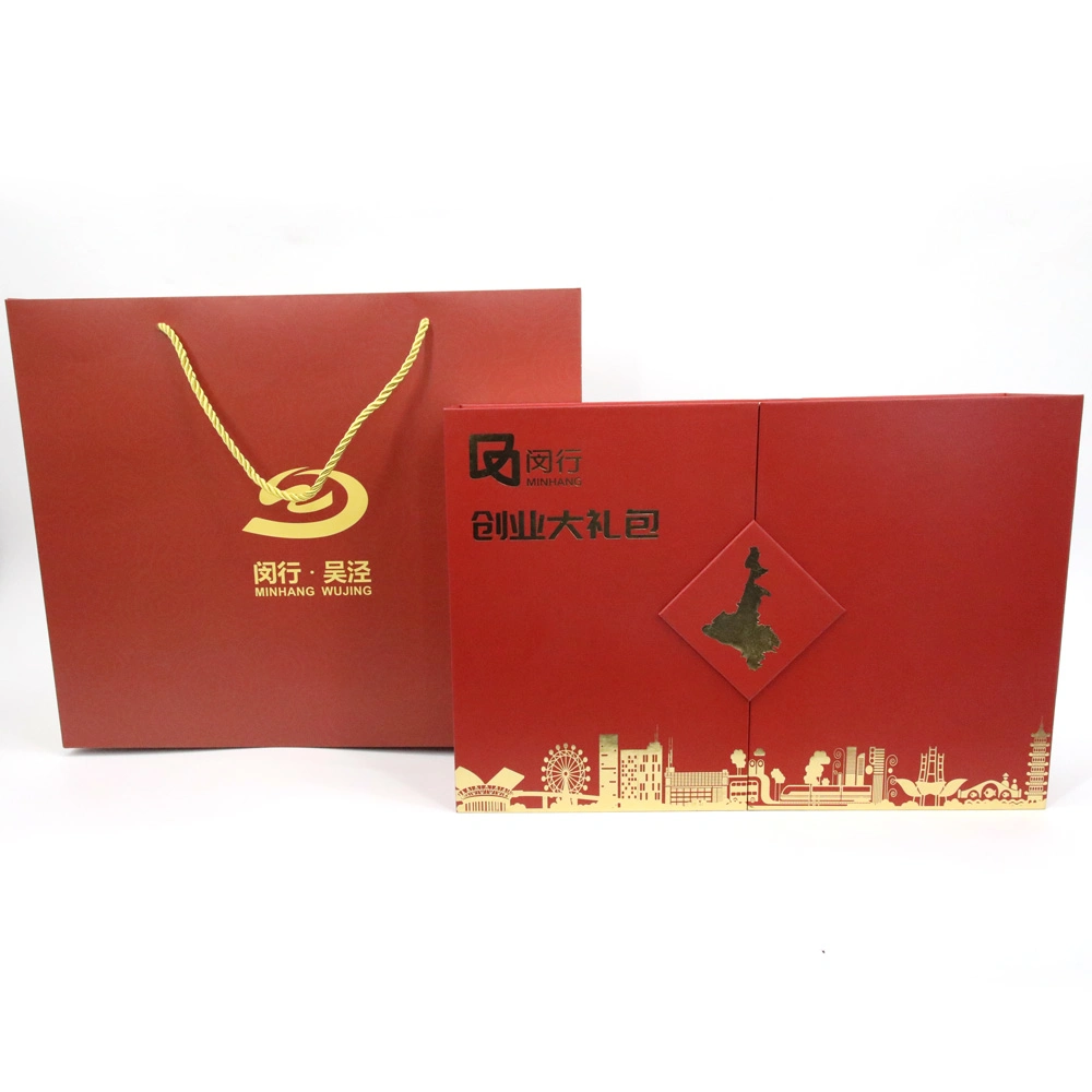 Luxury Portable Wine Three Bottles Paper Box Corrugated Cardboard Gift Box Wholesale with Handle