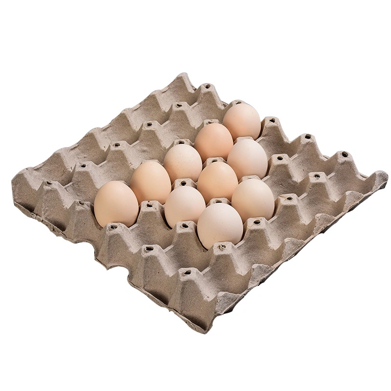 30-Cell Egg Crates, Blank Pulp Fiber Egg Flats, Stackable Cardboard Egg Cartons Bulk for Storing up to 30 Small to Large Chicken Eggs