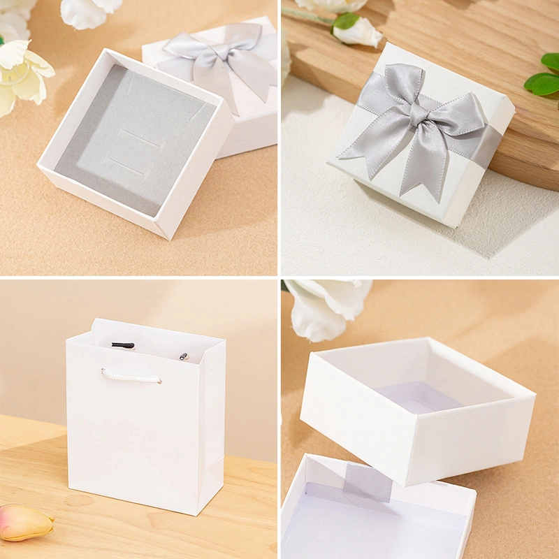 White Gift Box Wholesale Ring Necklace Earring Bracelet Jewelry Box