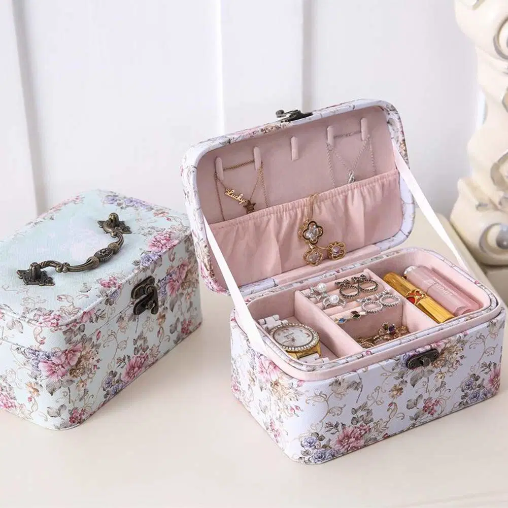 Custom Luxury Leather Storage Bead Velvet Jewelry Box Japanese Korean Style Ring Necklace Package Box