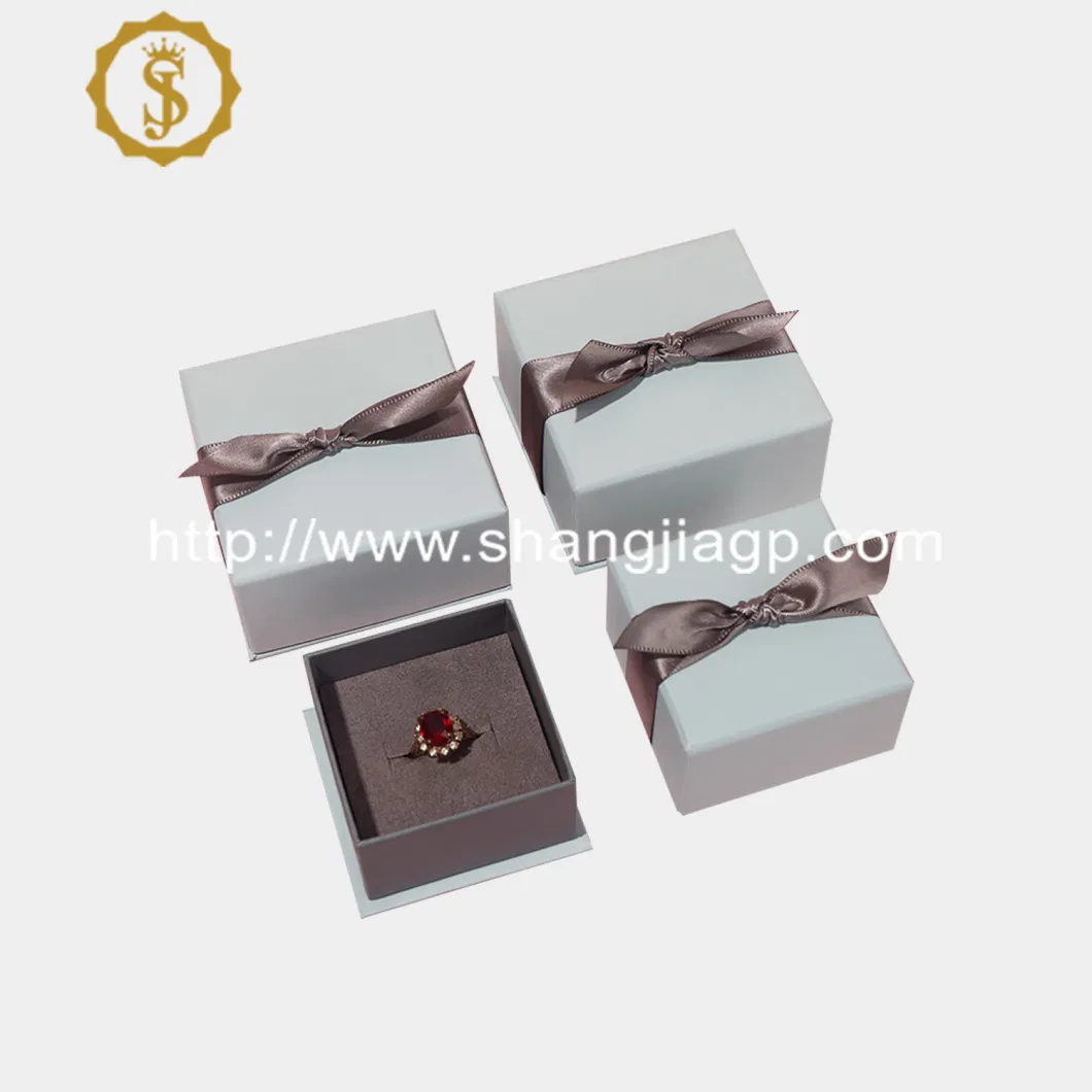 Luxury Custom Cardboard Paper Jewelry Box Earring Jewelry Box Jewelry Packaging Blue Ring Boxes