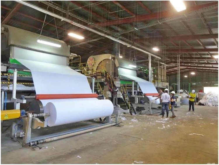 Paper Mill Plant Manufacturing Rice Straw Wood Bamboo Waste Paper Recycle Pulp Parent Paper Roll Facial Napkin Kitchen Tissue Toilet Paper Making Machine