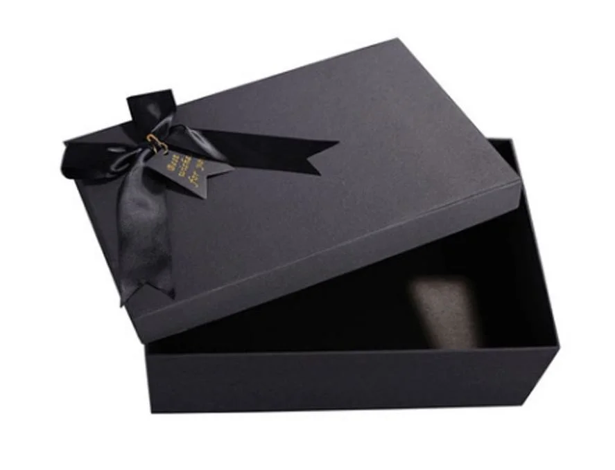 Luxury Black Card Slide Drawer Rigid Sliding Gift Box Elegant Earrings Jewelry Necklace Ring Bracelet Package Box