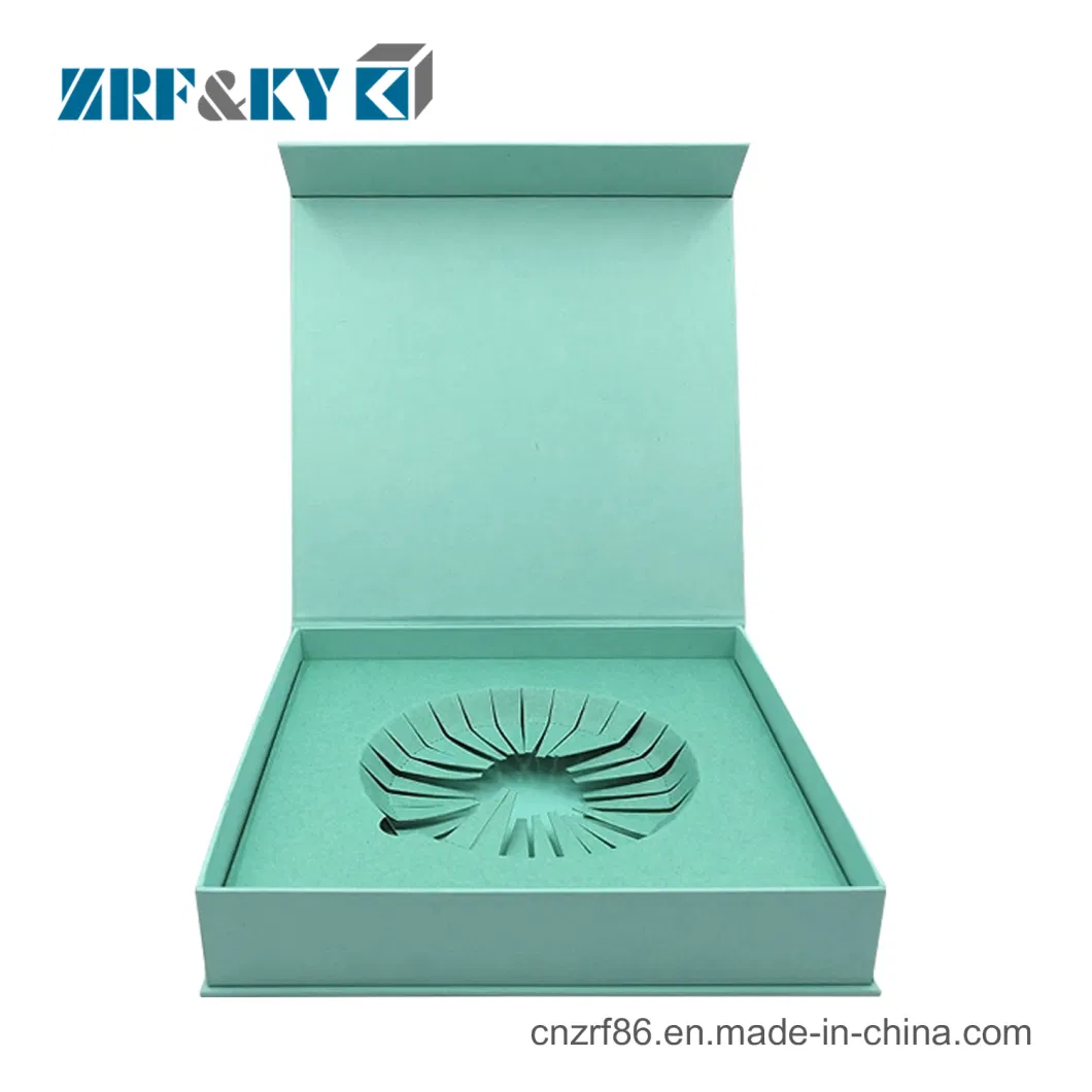 Custom Book Style Green Special Paper Material Made Magnetic Closure Rigid Cardboard Paper Storage Gift Packaging Box