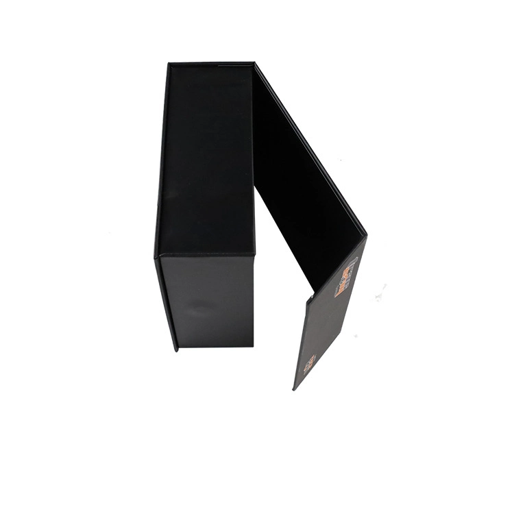 Black Rigid Paper Book Style Promoption Folding Gift Magnetic Packaging Box Wholesale