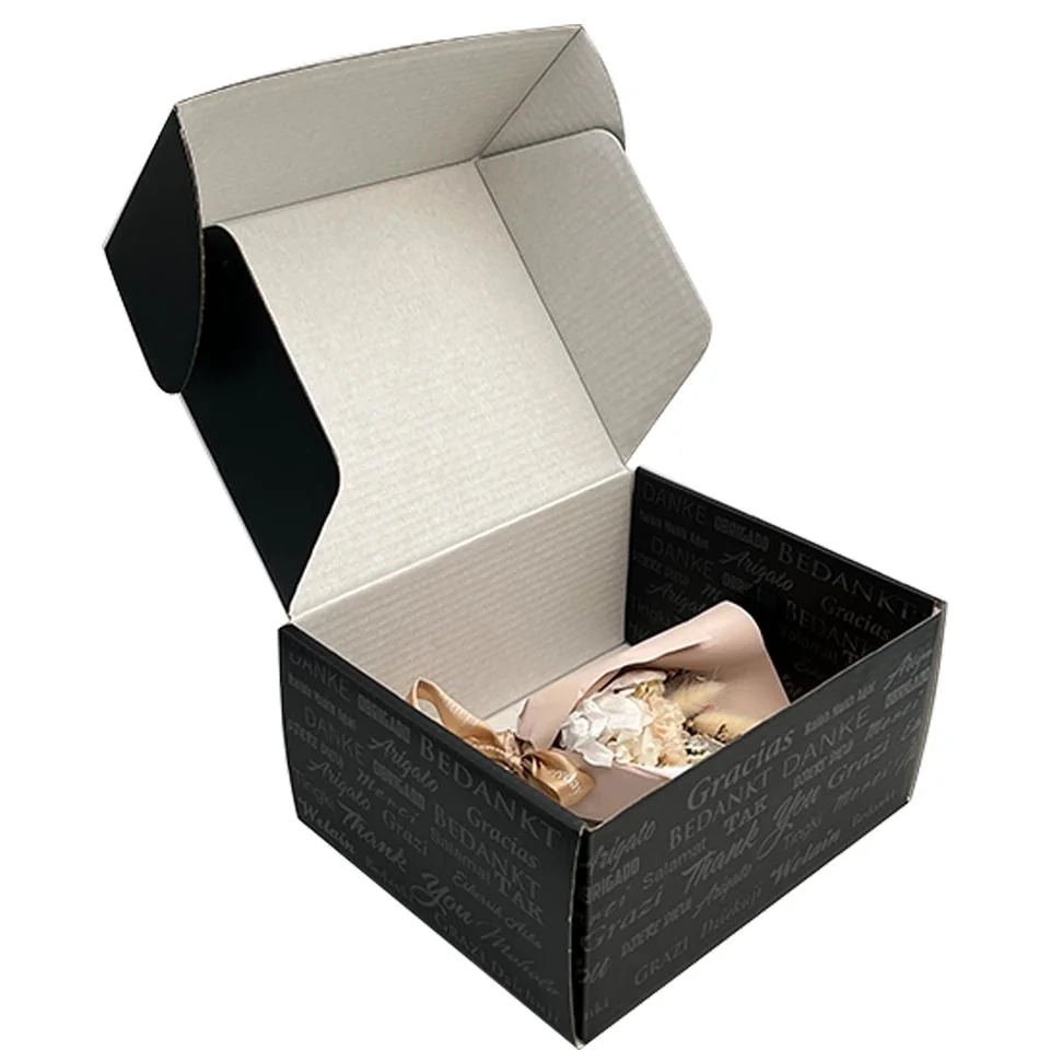 Eco Personalized Plant Luxury Shipping Boxes Small Large Folding Airplane Box Black Mailer Packaging Boxes for Small Business