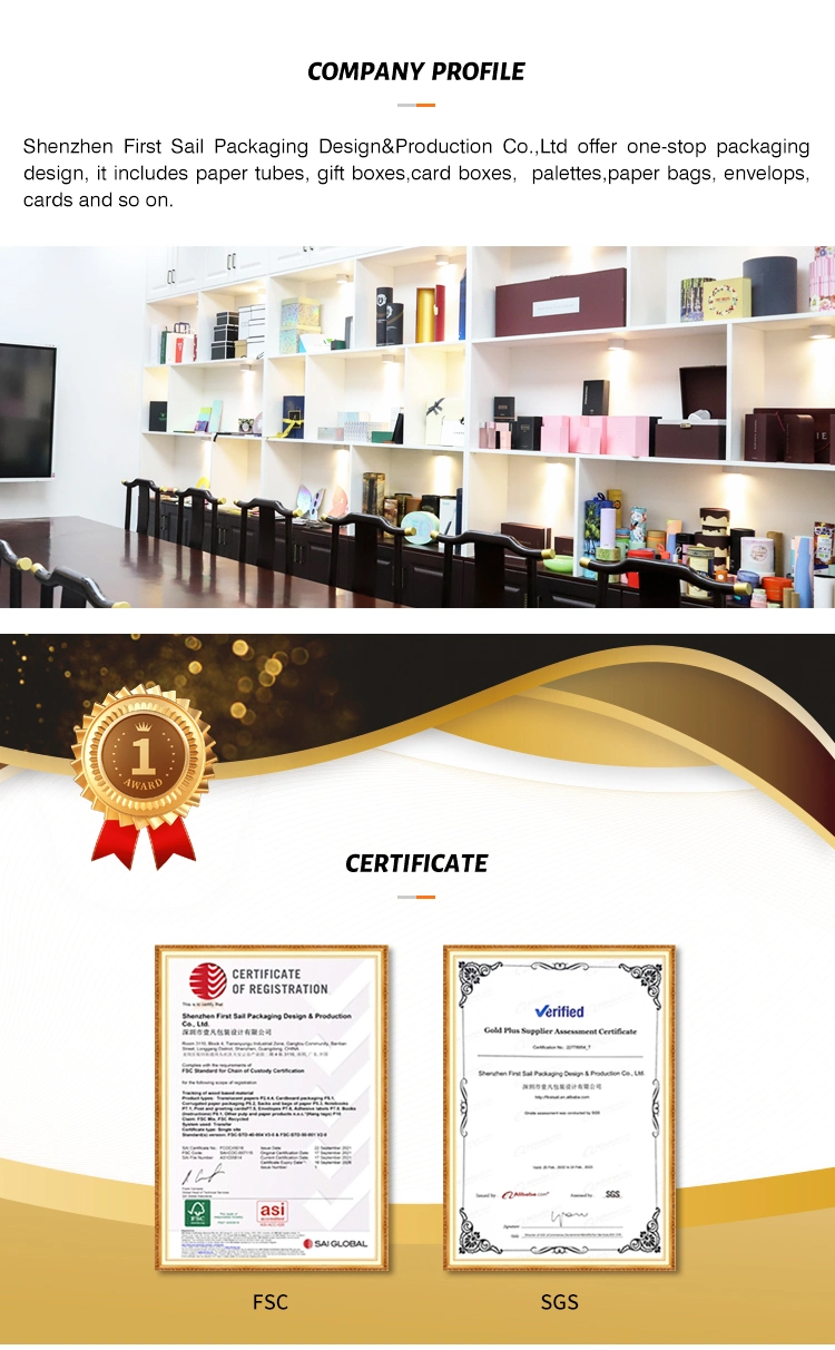 Custom Logo and Size Drawer Box with Cardboard Art Paper Slide Style Foam Insert for Cosmetic Wallet Belt Watch Gift Packaging