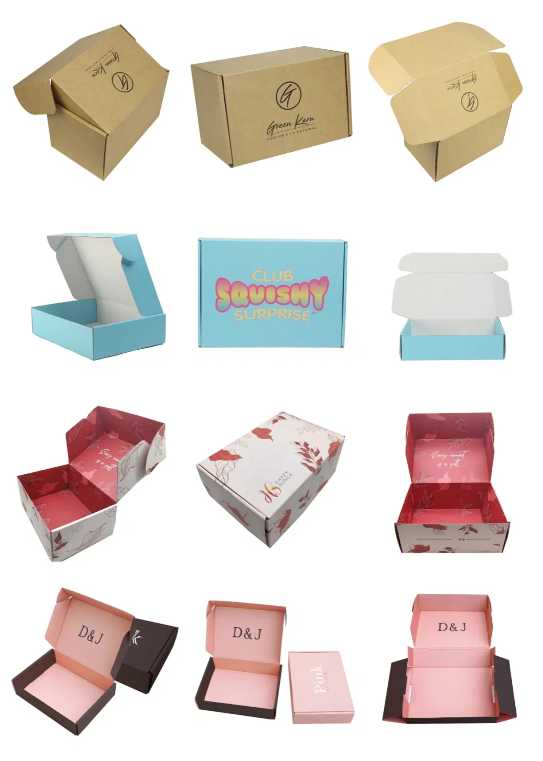 Biodegradable Kraft Corrugated Cosmetic Packaging Box for Small Business with Custom Logo