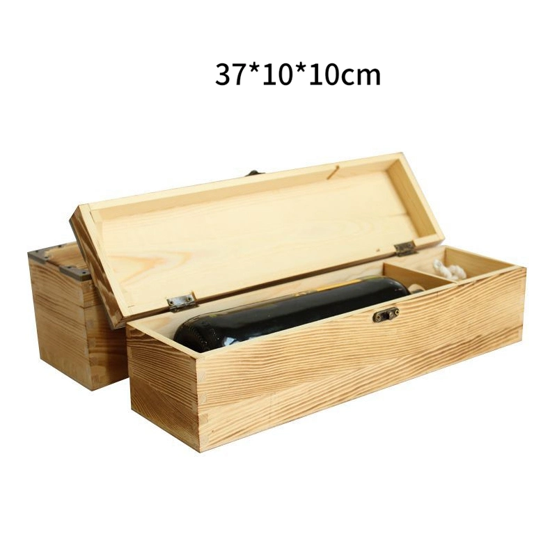 Personalized Wine Bottle Box Premium Handmade Sliding Lid Perfectly Sized for Your Lovehome Pine Wine Bottle Packaging