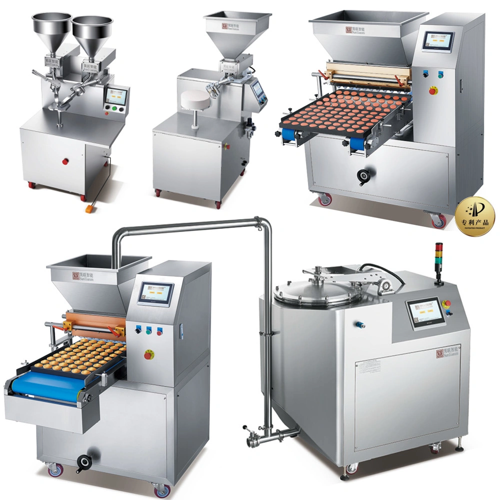 Save Labor Cost Full Automatic Cup Cake Making Machine Mascarpone Chiffon Cake Depositor Machine Lunch Box Cake