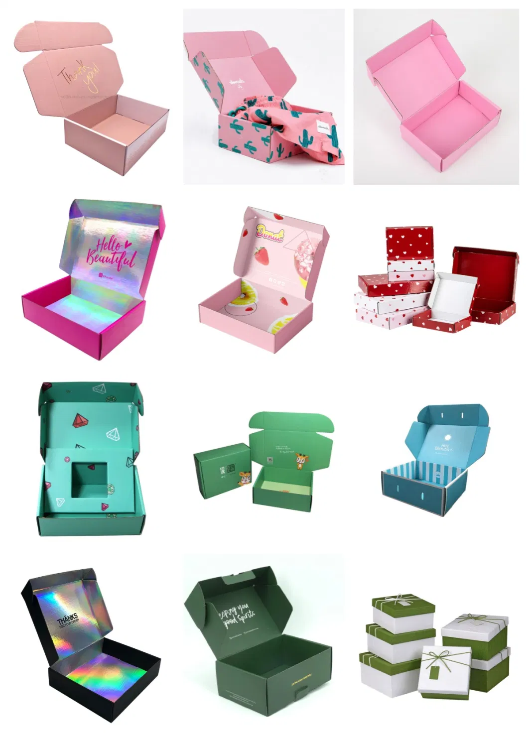 Biodegradable Kraft Corrugated Cosmetic Packaging Box for Small Business with Custom Logo