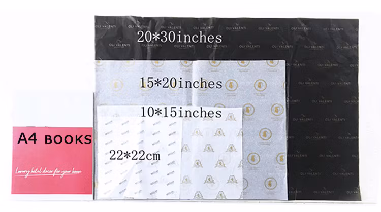 Recycled Wholesale Custom Packaging Wrapping Silk Tissue Paper with Printing Logo