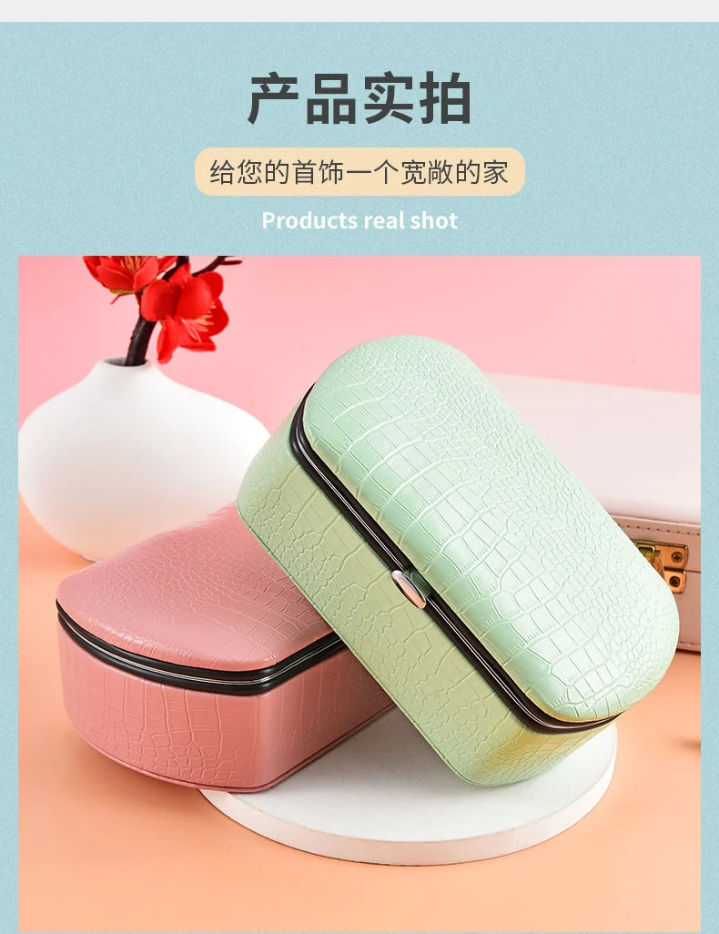 High Quality Small Elegant Leather Jewelry Box PU Custom Travel Watch Ring Storage Personalized Wholesale for Jewelry Boxes
