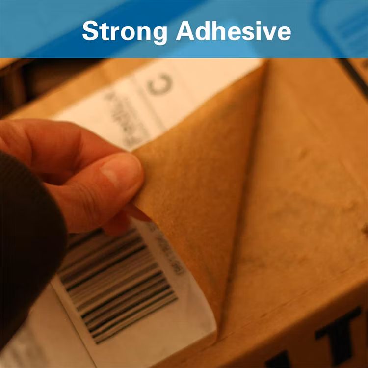 Custom Adhesive Paper Roll Thermal 4*6 Inch Blank Fanfold Label Shipping Sticker 100X150mm Waterproof