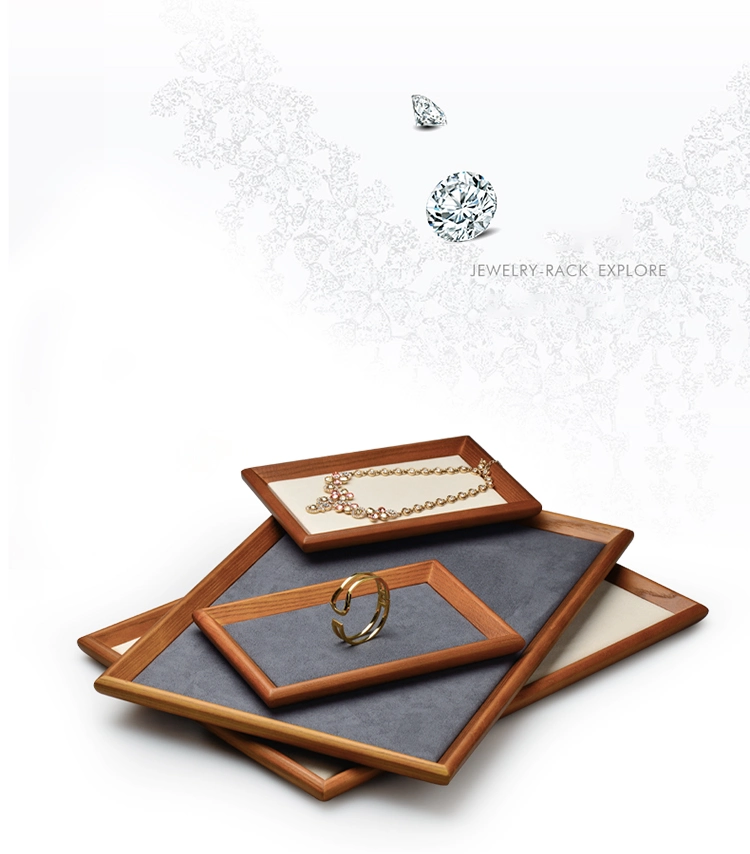 Wholesale New Green Velvet Necklace Rings Box Bracelet Pendant Jewelry Earring Storage Jewellery Display Tray