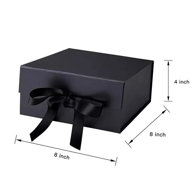 Custom Luxury Logo Printed Flat Folding Paper Gift Boxes with Magnetic Lid