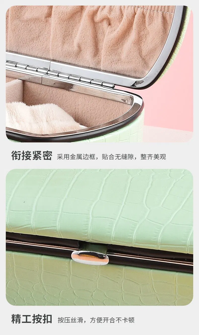 High Quality Small Elegant Leather Jewelry Box PU Custom Travel Watch Ring Storage Personalized Wholesale for Jewelry Boxes