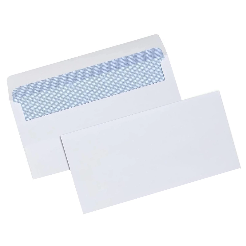110 X 220mm 90GSM Self Seal White Wallet Cardboard Envelope for Packaging