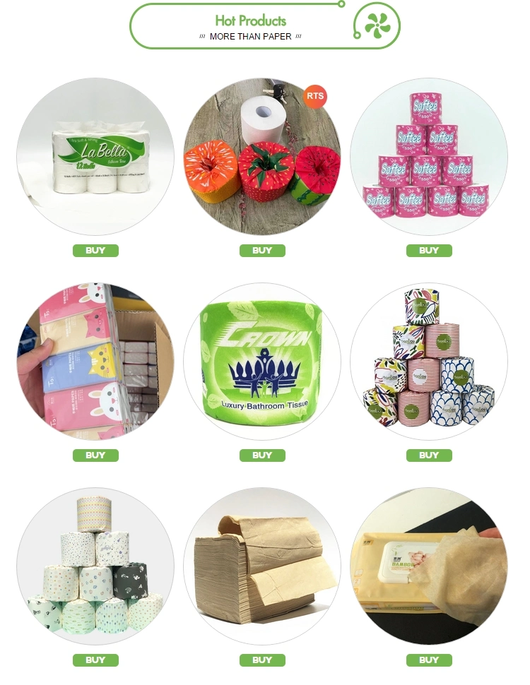 Wholesale OEM 1/2/3/4/5/6 Ply Virgin Wood Pulp Toilet Tissue Paper Customized Print Standard Toilet Paper