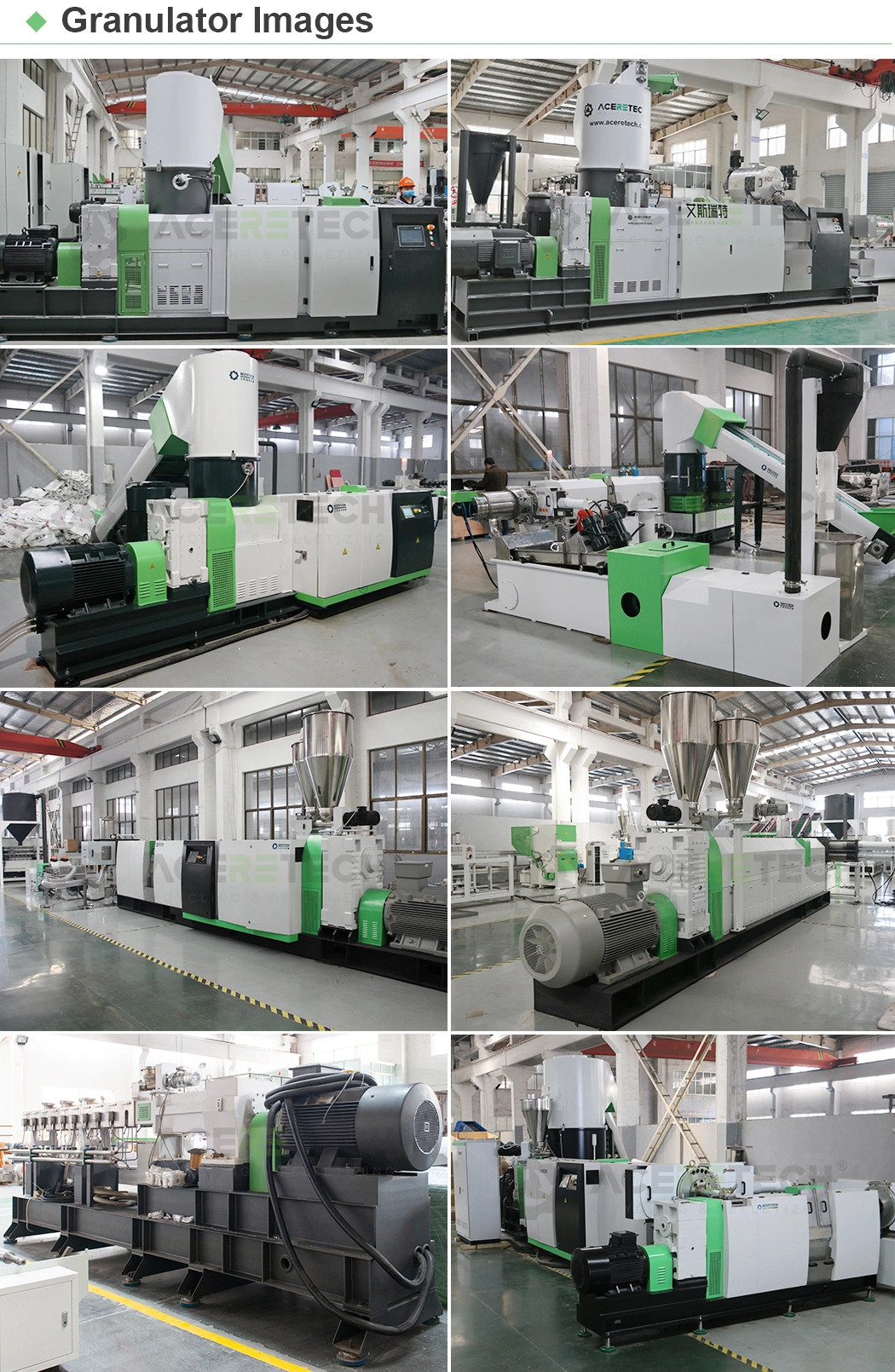 Ate Series Filling Master Batch Pellet Machinery for Plastic Crushed Material Recycling