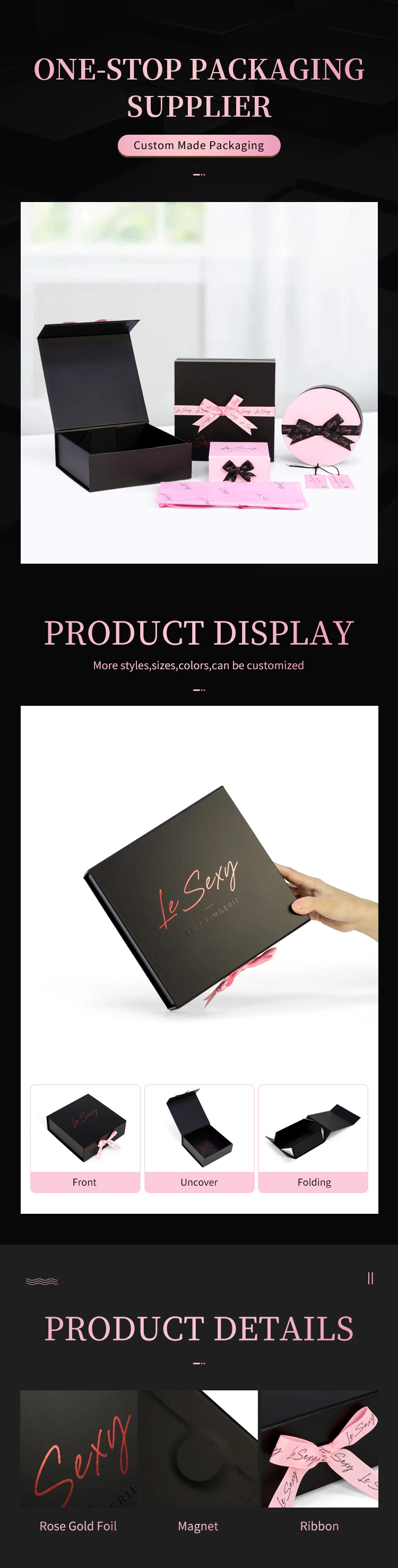 Custom Logo Printed Foldable Rigid Paper Box Cardboard Clothes Packaging Luxury Gift Magnetic Boxes with Magnetic Closure Lid