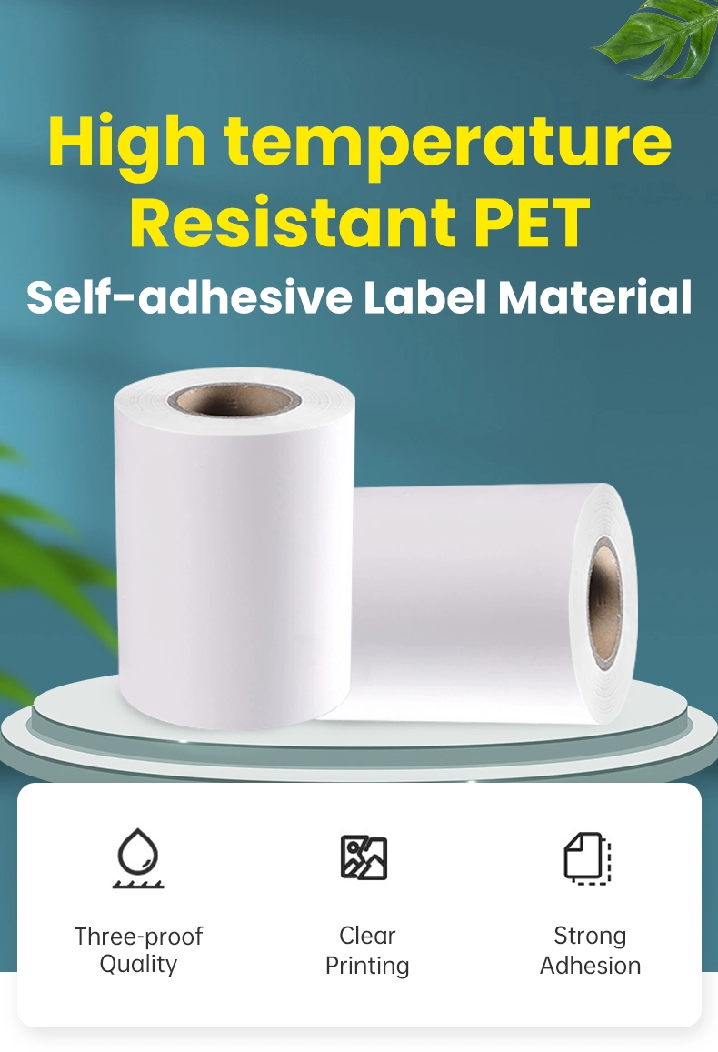 Label Manufacturer Wholesale High Temperature Resistant Pet Film Label Material Jumbo Roll in Width 1550 &amp; 1090mm