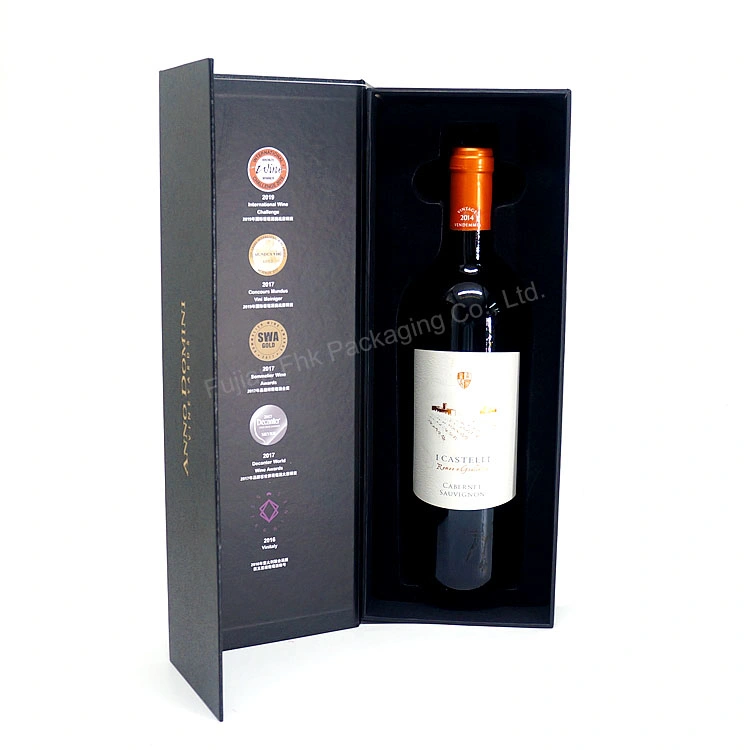 Custom Single One Bottle Wine Gift Pack Packaging Magnetic Boxes