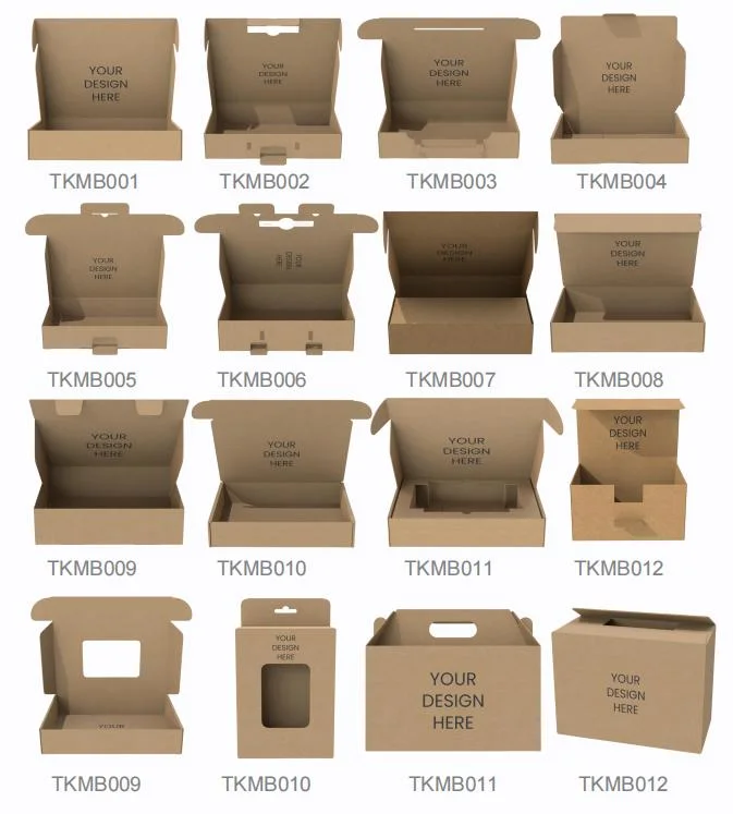 Biodegradable Kraft Corrugated Cosmetic Packaging Box for Small Business with Custom Logo