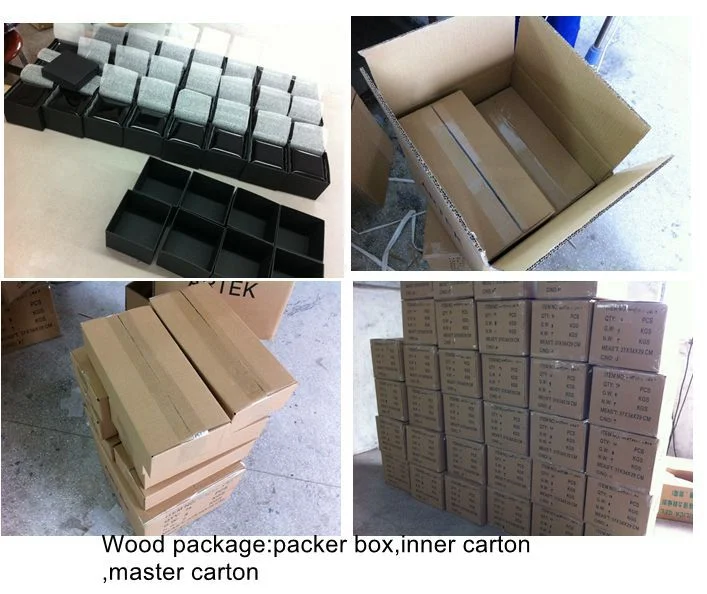 2022 New Personalized Wooden Jewelry Packaging Box Black Leather Bracelet Watch Display Box