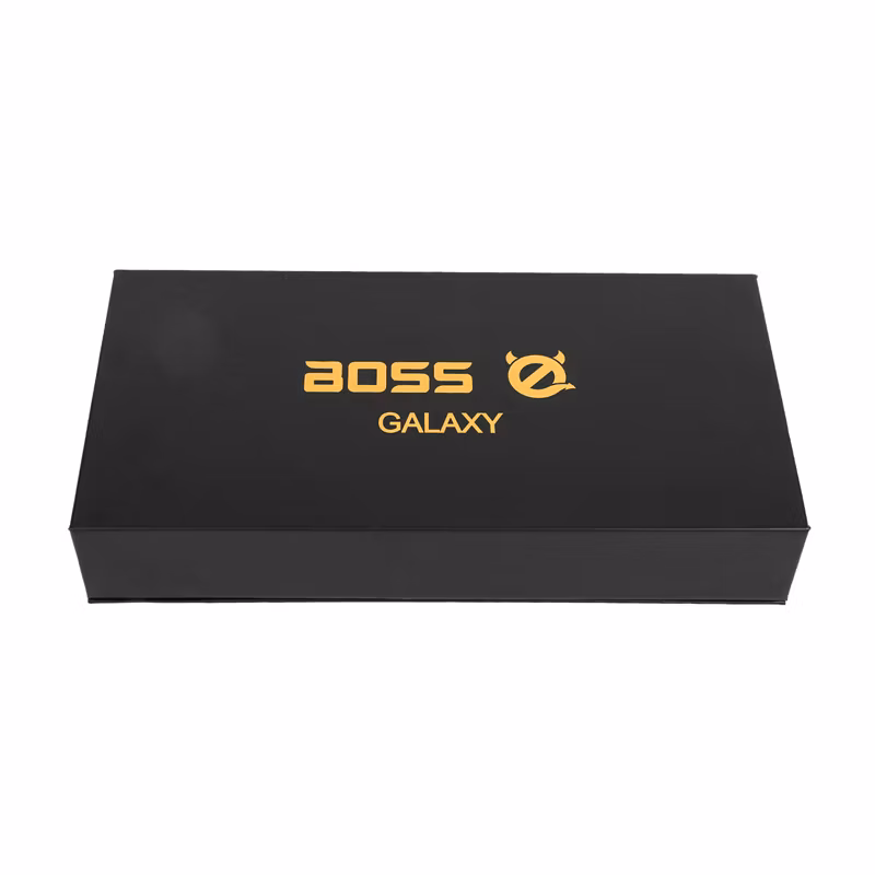 Custom Black Rigid Paper Book Style Promoption Folding Gift Magnetic Packaging Box with Your Own Logo