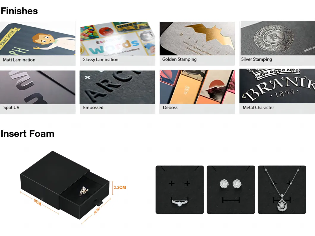 Personalized Jewelry Box for Women Custom Necklace Packaging Drawer Jewelry Box for Gift