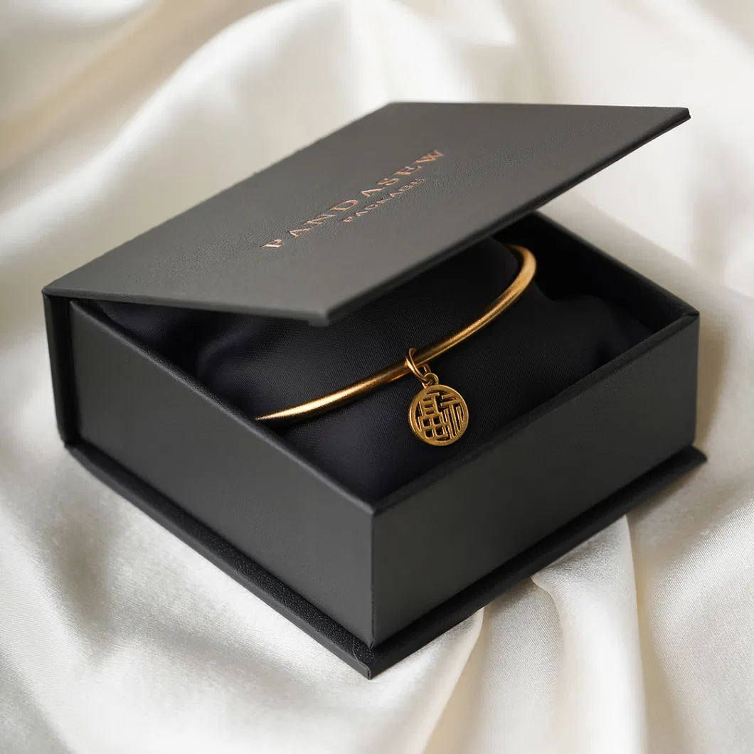 Pandasew 8*8*3.5cm Paper Box Custom Bracelets Watch with Pillow Personalized Logo Jewelrybox