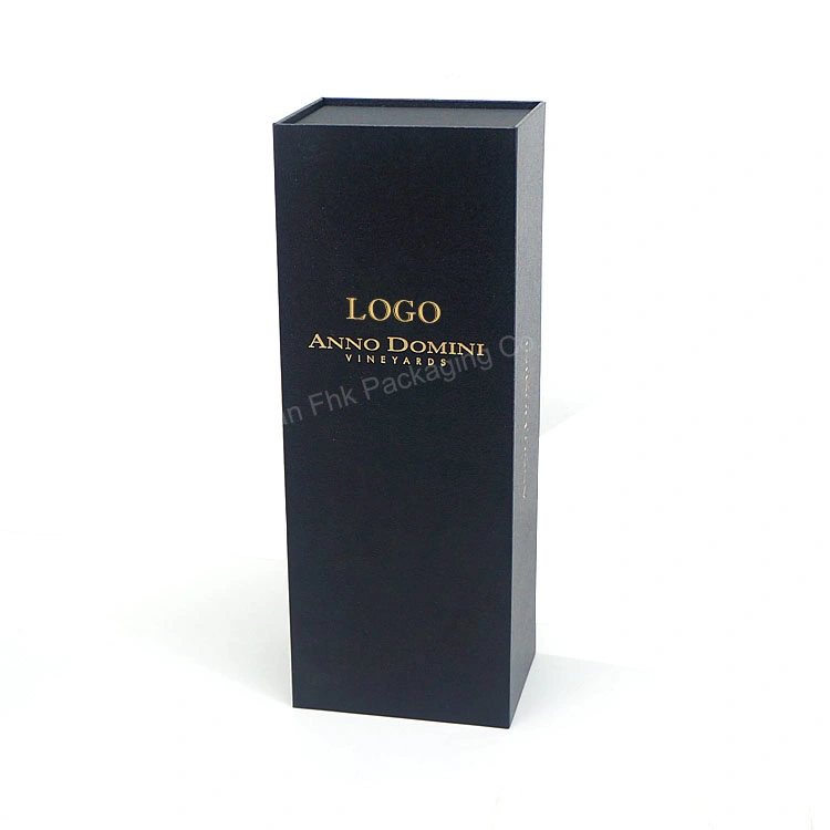 Custom Single One Bottle Wine Gift Pack Packaging Magnetic Boxes