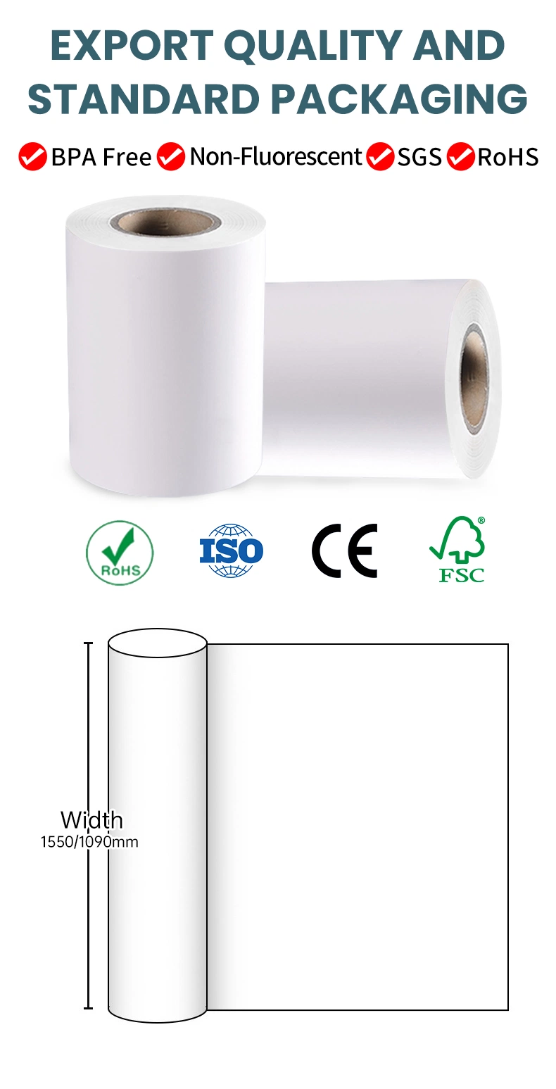 Label Manufacturer Wholesale High Temperature Resistant Pet Film Label Material Jumbo Roll in Width 1550 &amp; 1090mm