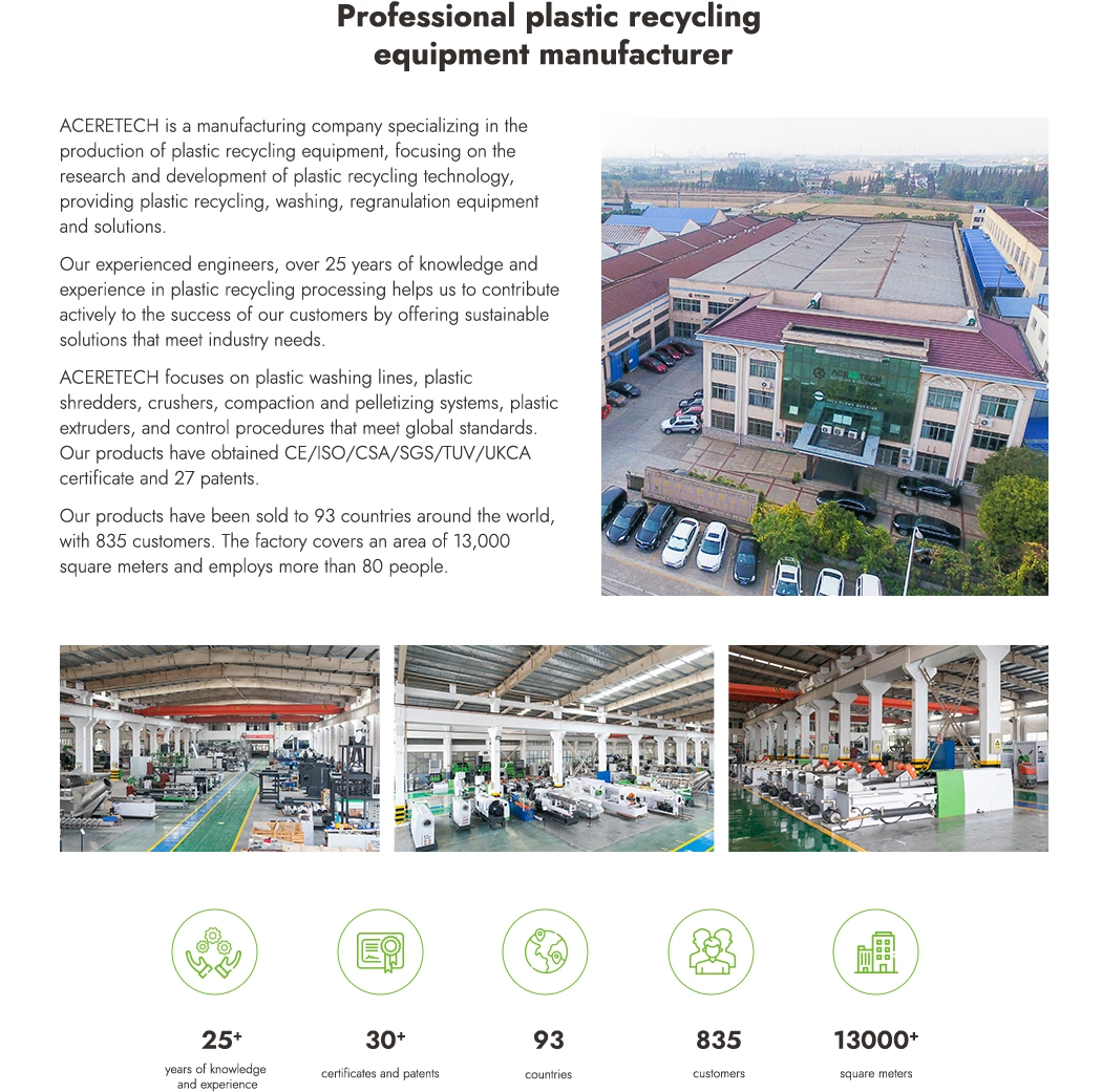 Ate Series Filling Master Batch Pellet Machinery for Plastic Crushed Material Recycling