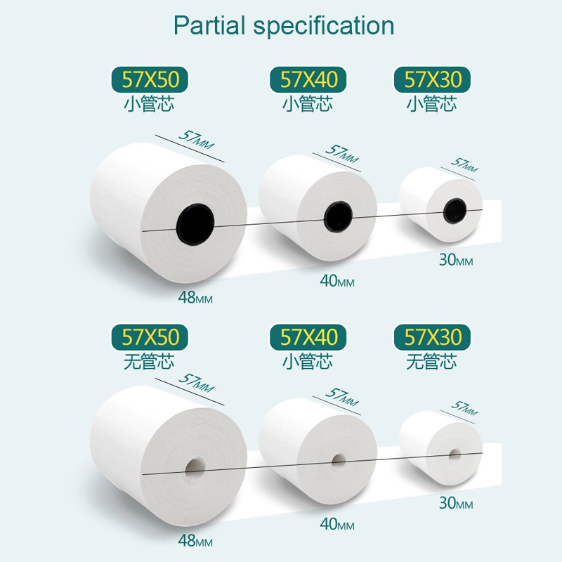 Factory Wholesale Custom Roll Blank Direct Thermal Paper Label Adhesive