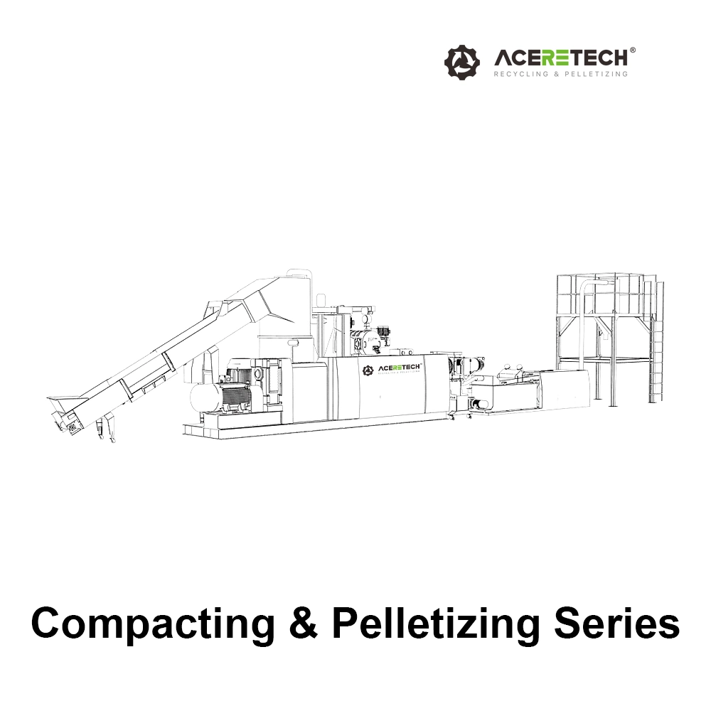 Ate Series Filling Master Batch Pellet Machinery for Plastic Crushed Material Recycling