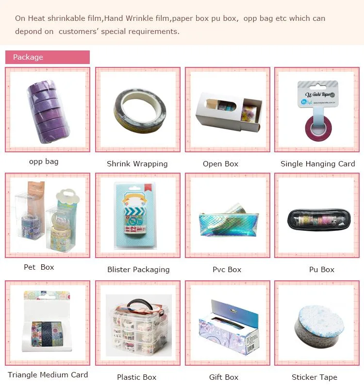 Cmyk Wholesale Custom Washi Tape Printed