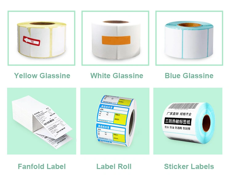 Zebra Label Paper Rolls Strong Adhesive Label Paper for Waterproof Oil Proof Scratch Proof
